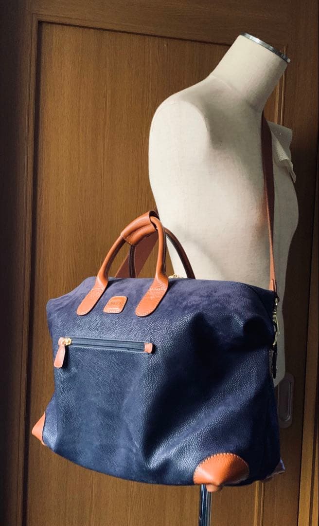 ミラノの老舗旅鞄Bric’s 「life」　ボストンバッグ　粋なサファイアブルー