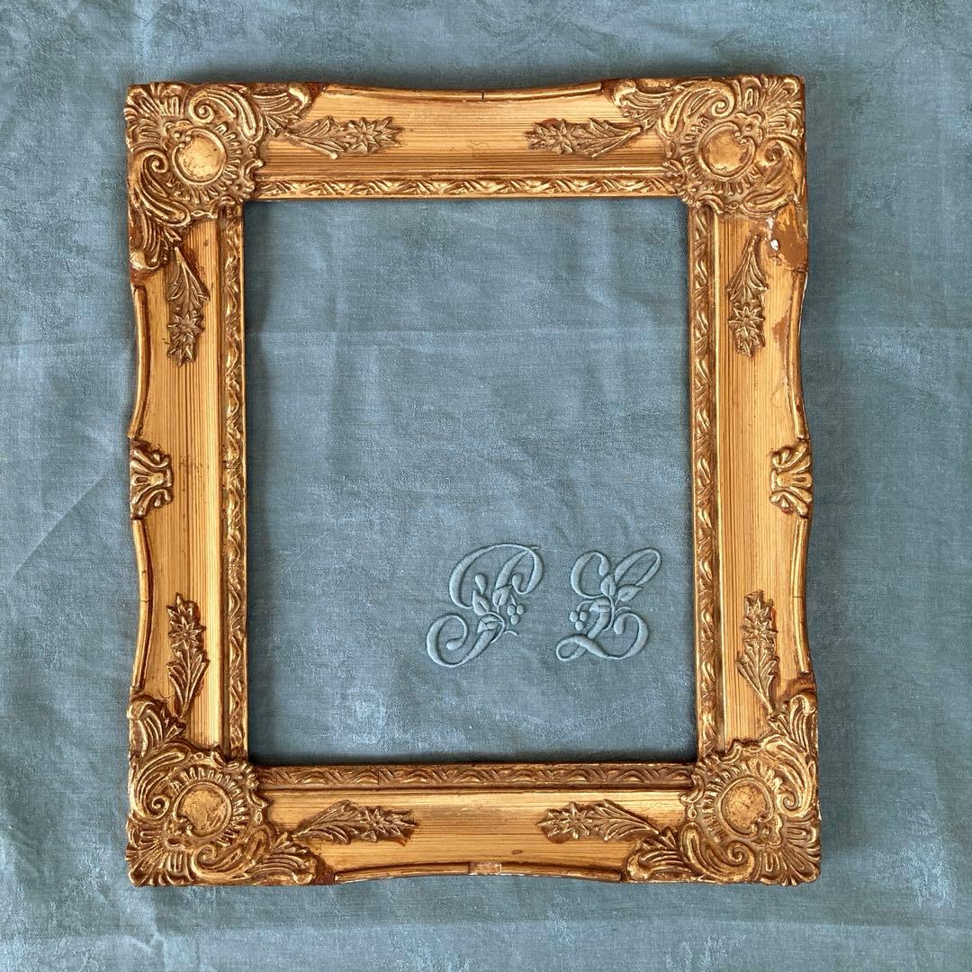 ♪フランスアンティーク 装飾模様が素敵なフレーム 額