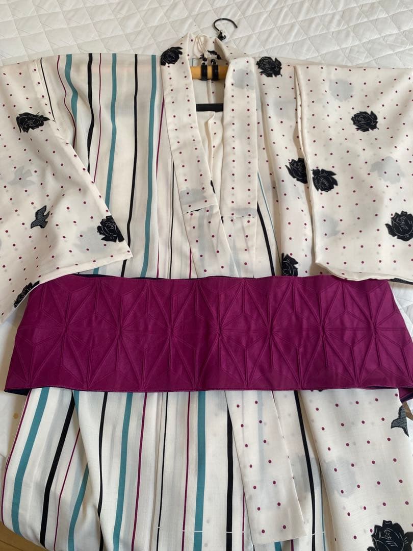 撫松庵　浴衣&帯セット　雑誌掲載　美品！