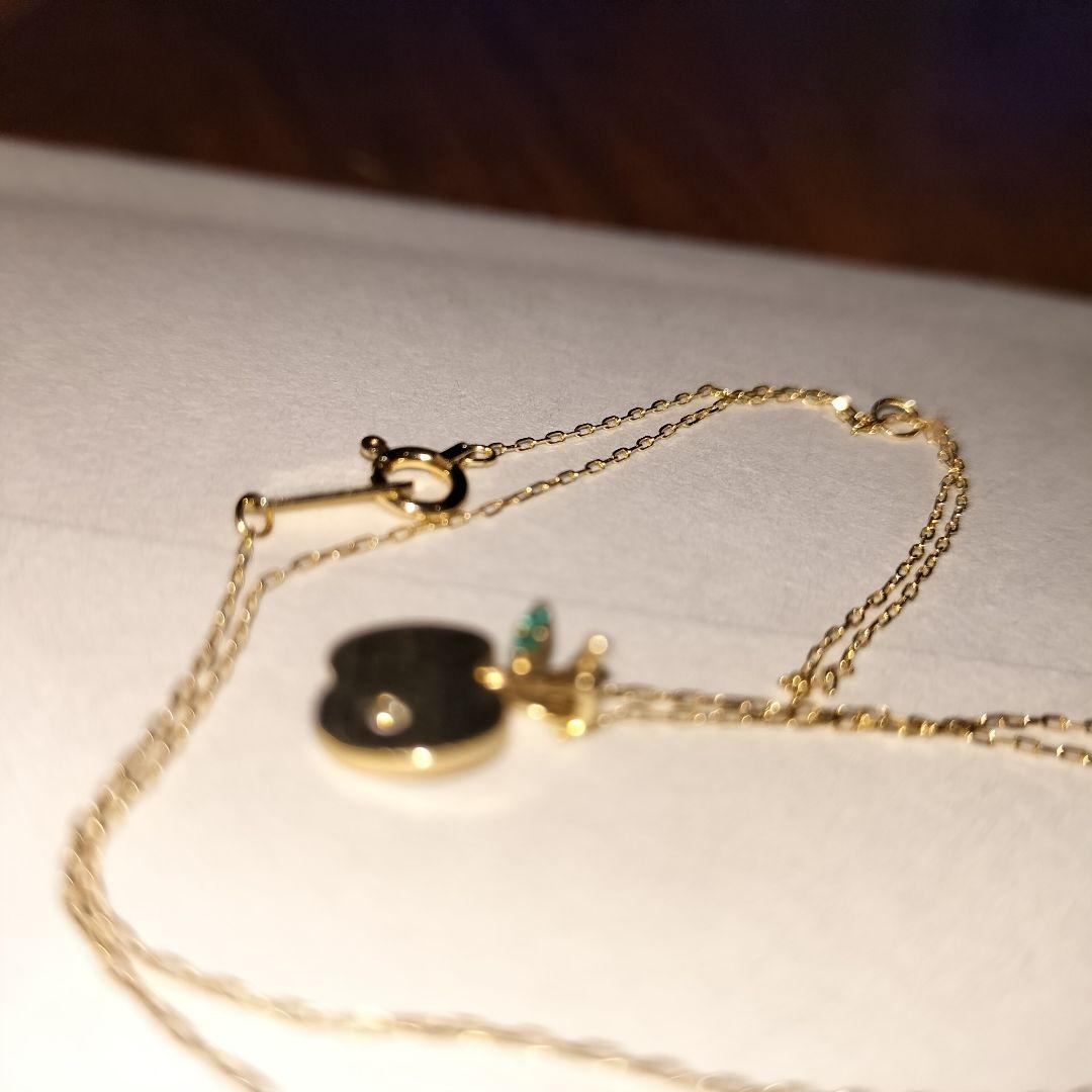 con affetto　りんご　ネックレス　k10　華奢　モチーフ