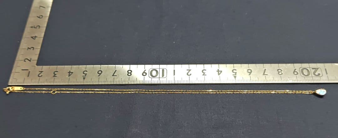 k10YG　ムーンストーン ネックレス　40cm