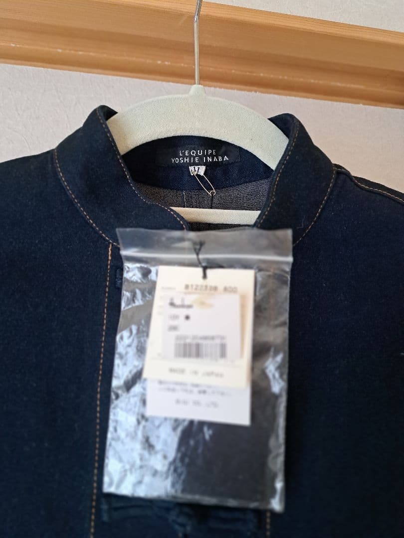 レキップ　ヨシエイナバ　マオカラー デニムジャケット チャイナボタン シャツ　L