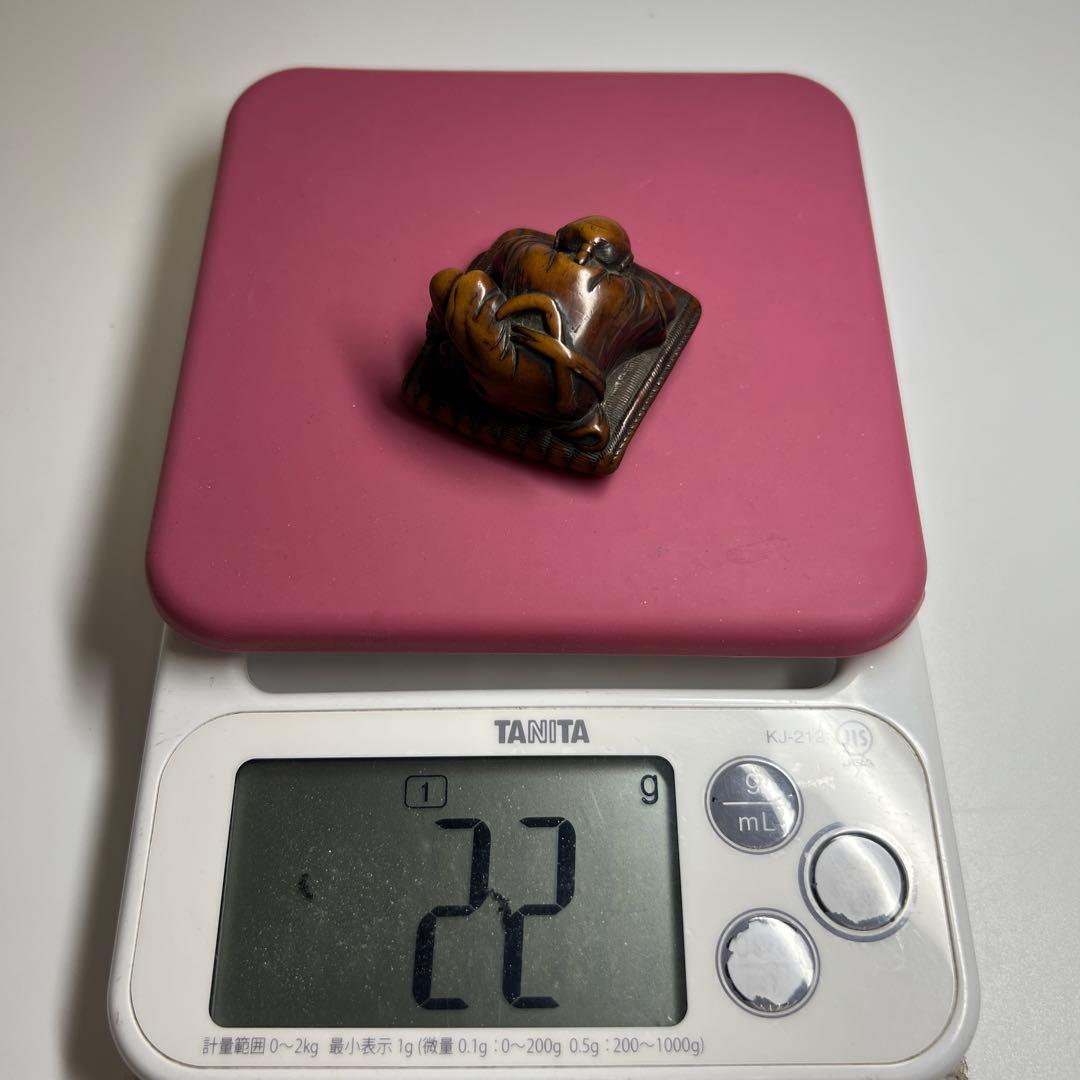 専用　時代　木彫人物根付　22g 東Y7-1105☆1Fトニサ