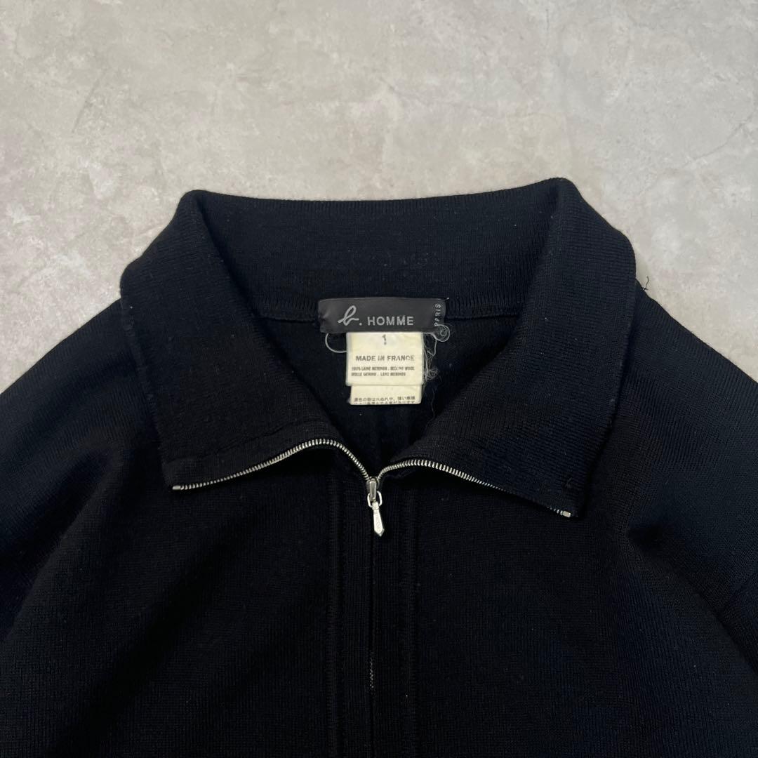 トップス agnes b. homme merino wool zip up knit