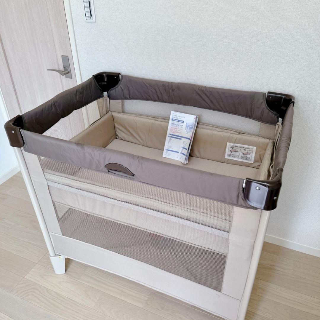 良品 ココネルエアー ココアブラウン Aprica ベビーベッド アップリカ