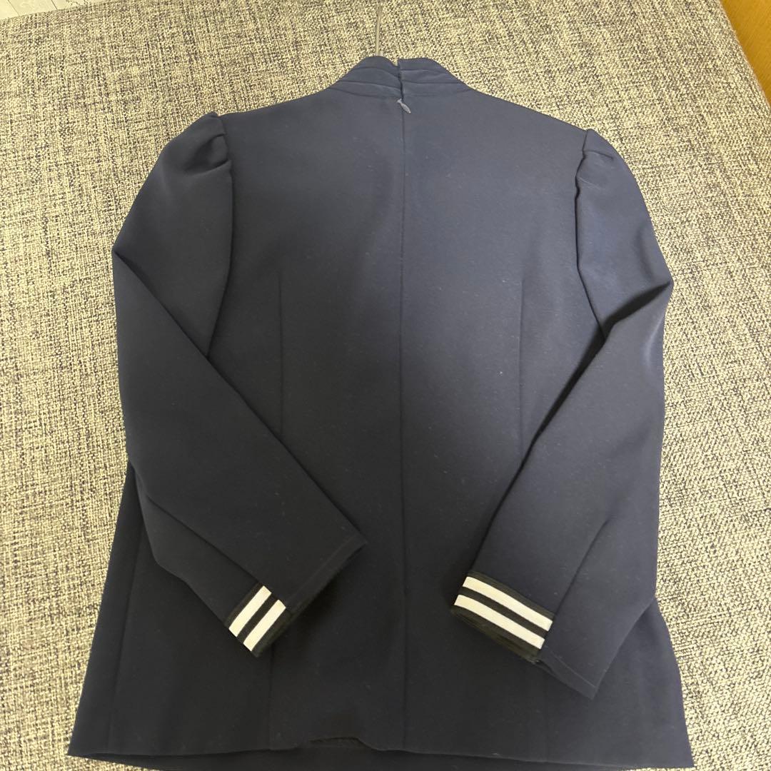 ボーダーズアットバルコニー　ネイビー リボン付き ブラウス