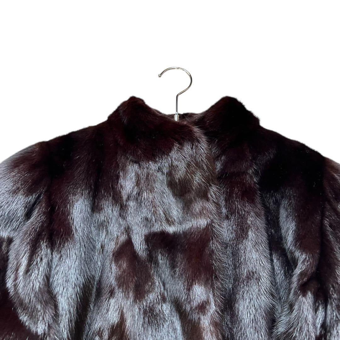 着丈80cm グラマミンク サガミンク リアルファー毛並み なめし柔らか 艶◎