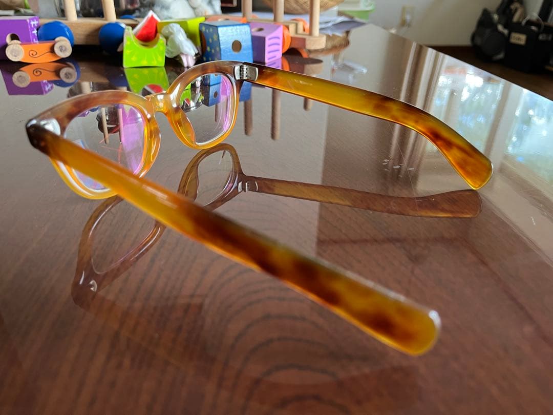 本鼈甲メガネ　虎斑竹専用メガネケース付き