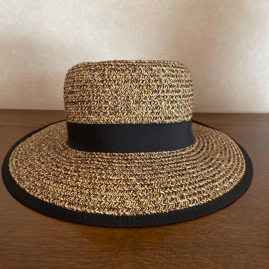 【極美品】英国 イギリス製 major ペーパーハット 帽子 リボン