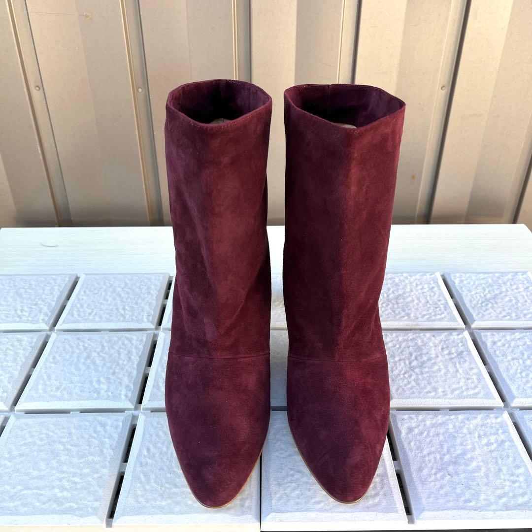 新品 38 NEBULONI E. ネブローニ　ショートブーツ　ボルドー　24