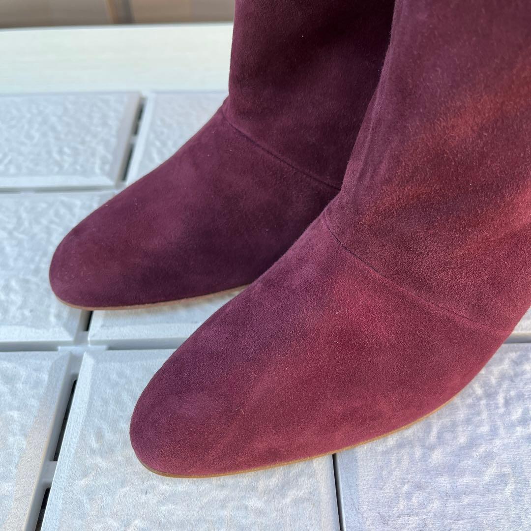 新品 38 NEBULONI E. ネブローニ　ショートブーツ　ボルドー　24