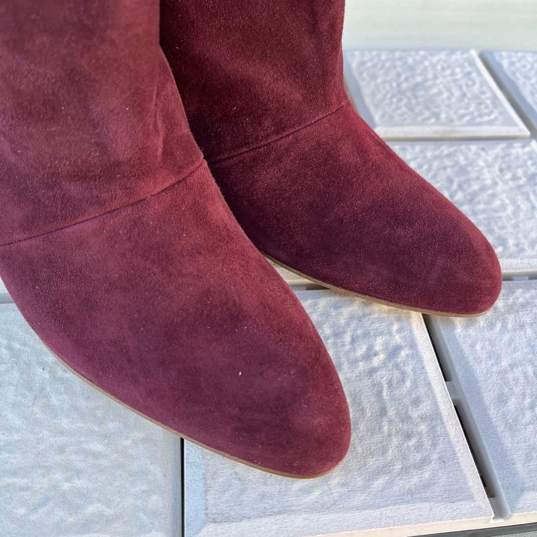 新品 38 NEBULONI E. ネブローニ　ショートブーツ　ボルドー　24