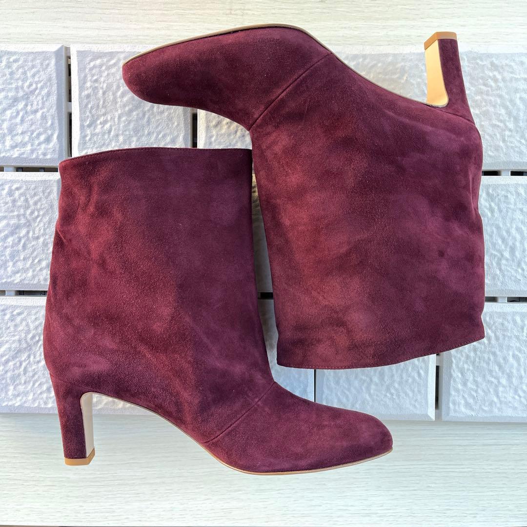 新品 38 NEBULONI E. ネブローニ　ショートブーツ　ボルドー　24