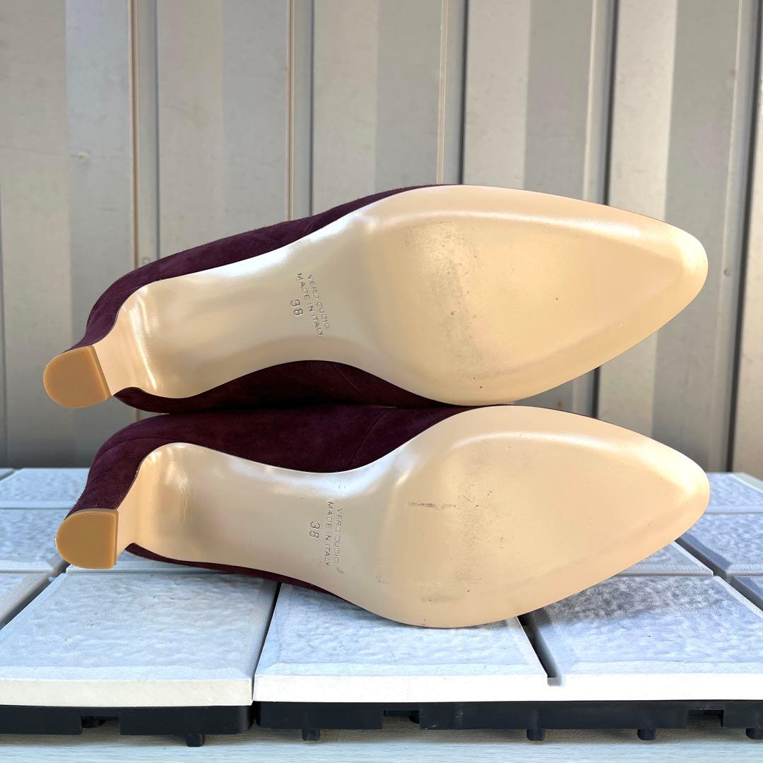 新品 38 NEBULONI E. ネブローニ　ショートブーツ　ボルドー　24