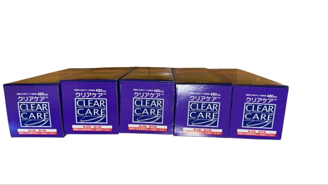 【新品未開封】CLEAR CARE ソフトコンタクト洗浄液大容量480ml 5本