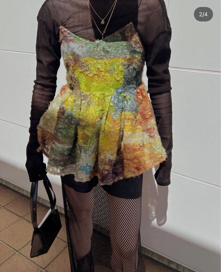 トップス MEDI RACHEL FLUFFY ART CAMISOLE