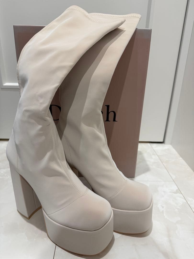 【新品未使用】 Darich ウルトラストレッチレザーロングブーツ L