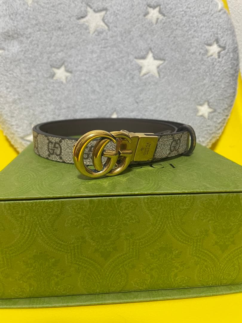 GUCCI グッチ GGマーモント リバーシブルベルト 659418