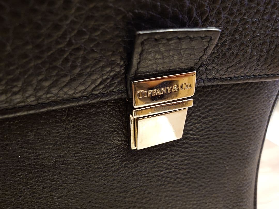 紫音様 Tiffany & Co. 黒 レザービジネスバッグ