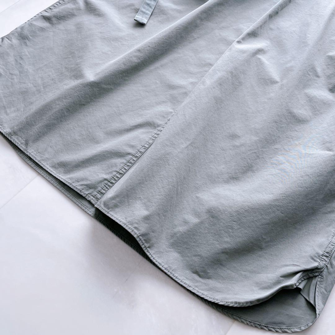 美品✨MHL. DRY COTTON POPLIN シャツワンピース セージⅠ