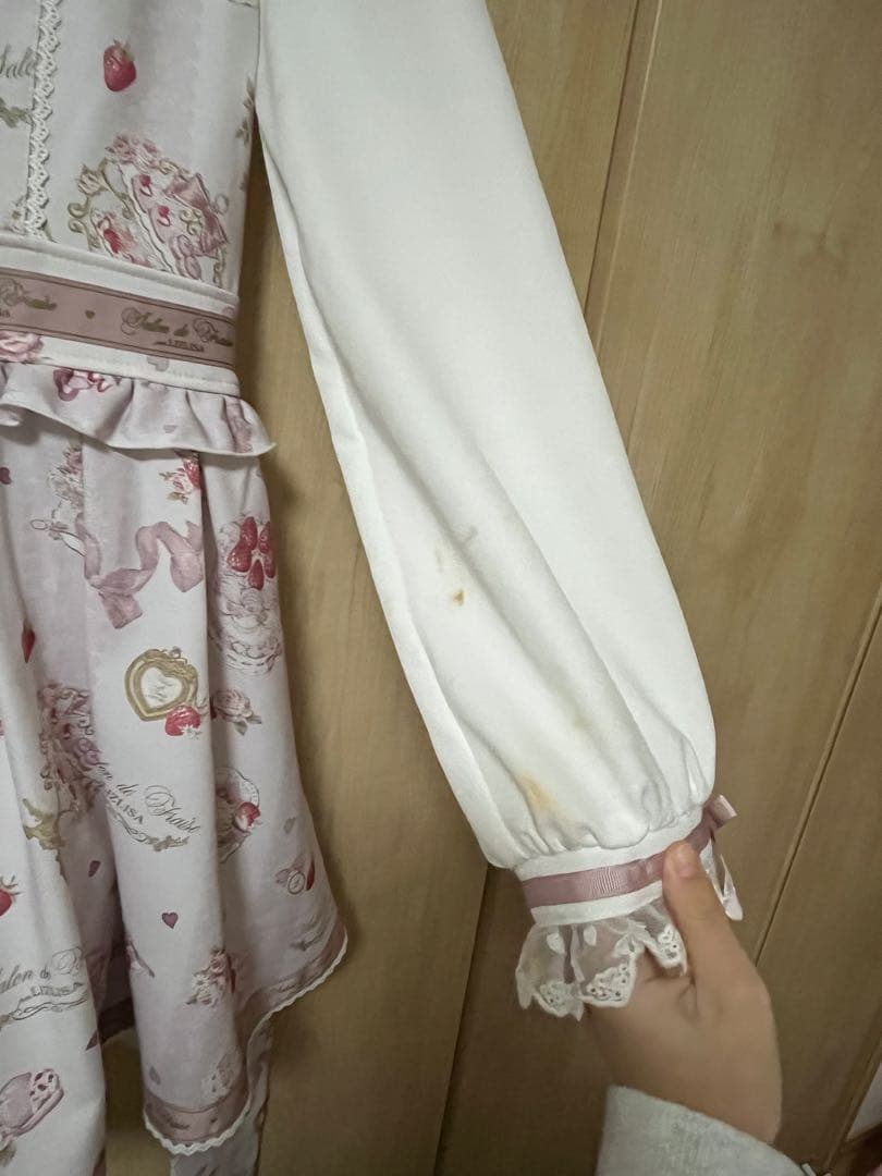 LIZLISA リズリサ Salon de Fraise柄ワンピース ピンク