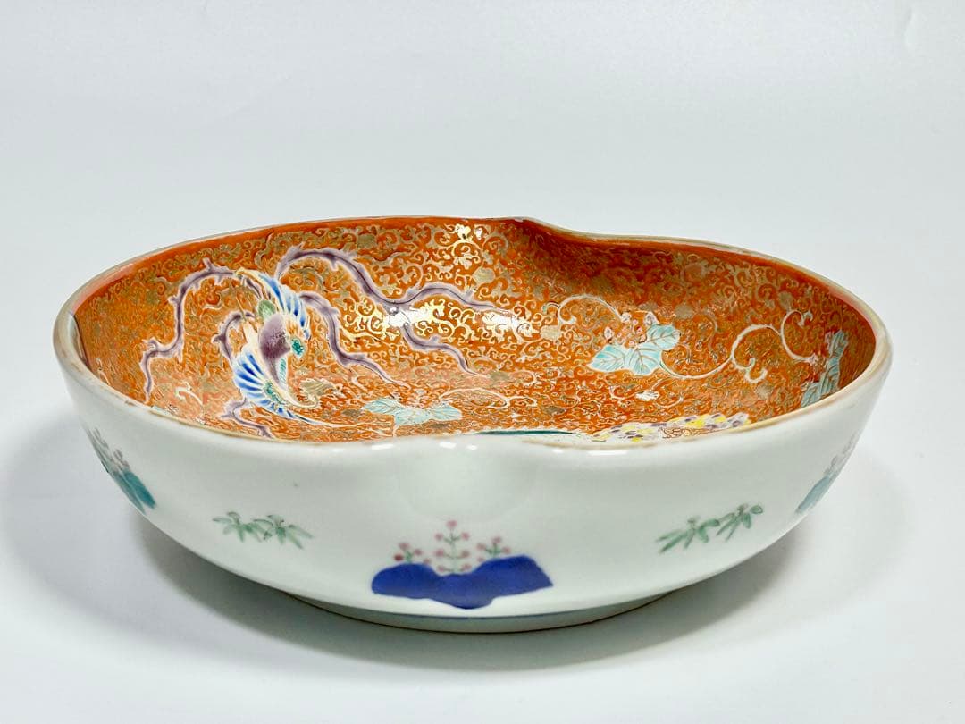 香蘭社図案帳 明治初期 色絵桃形鉢 深川栄左衛門