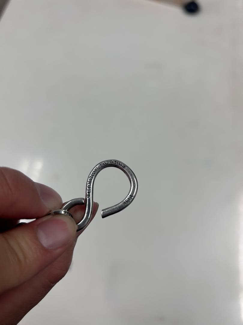 クロムハーツ 1クリップダブルBリング シルバーウォレットチェーン