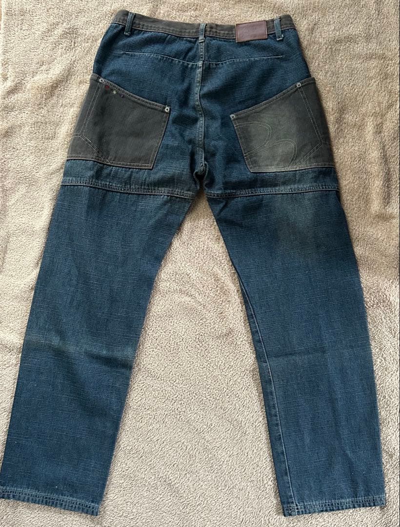 balance wear design デニム パンツ ダークブルー グレー