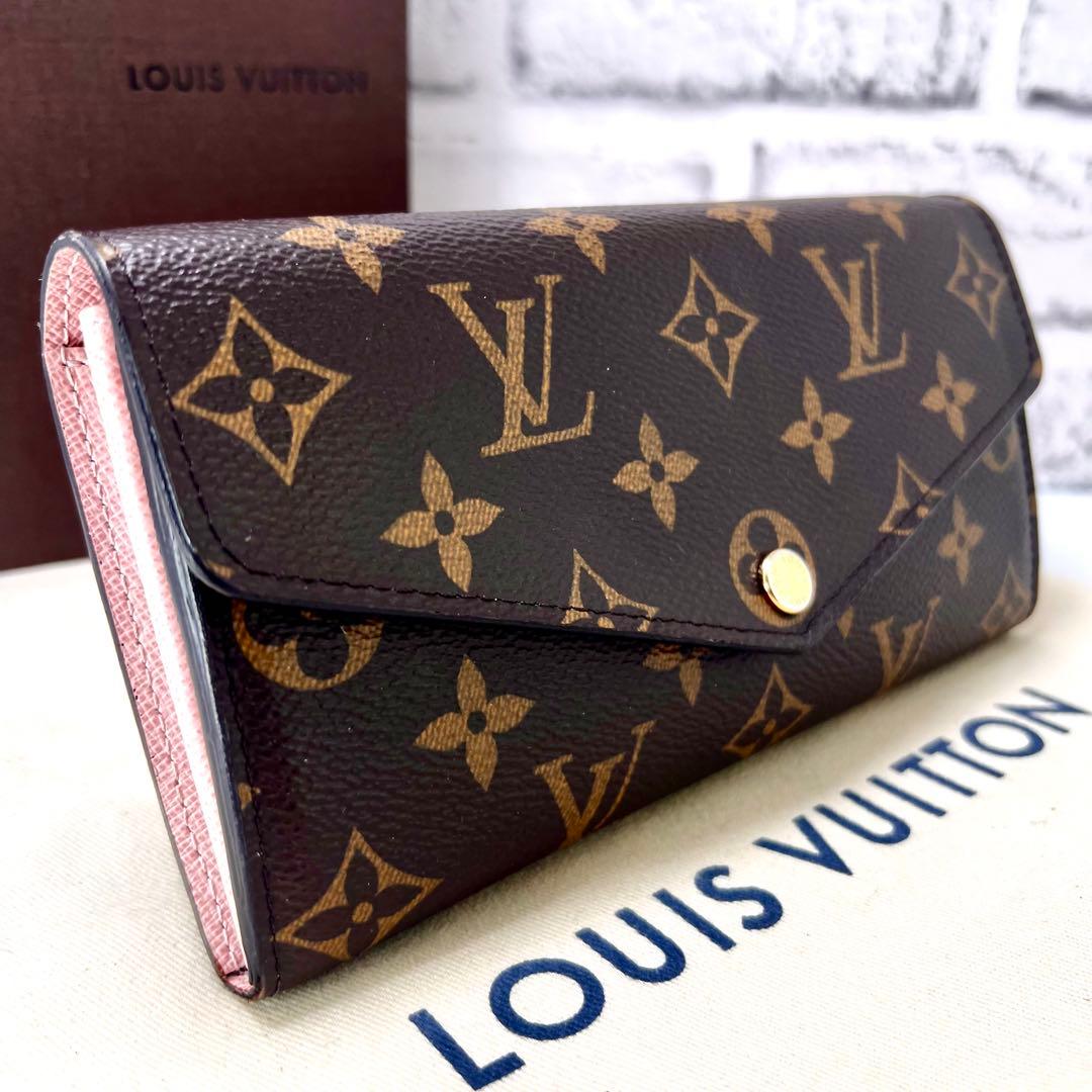 【現行型 極美品】 ルイヴィトン モノグラム 新型ポルトフォイユ サラ ローズ