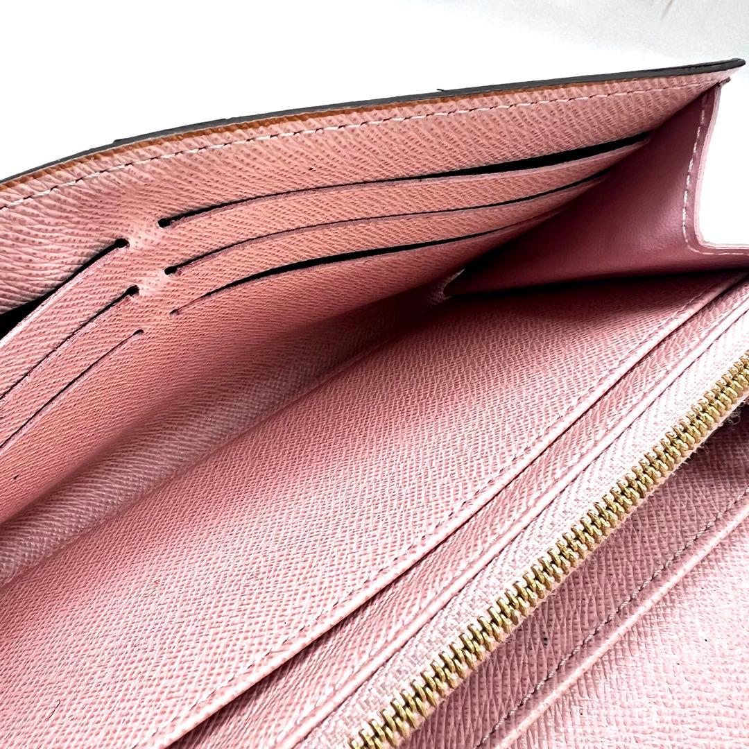 【現行型 極美品】 ルイヴィトン モノグラム 新型ポルトフォイユ サラ ローズ