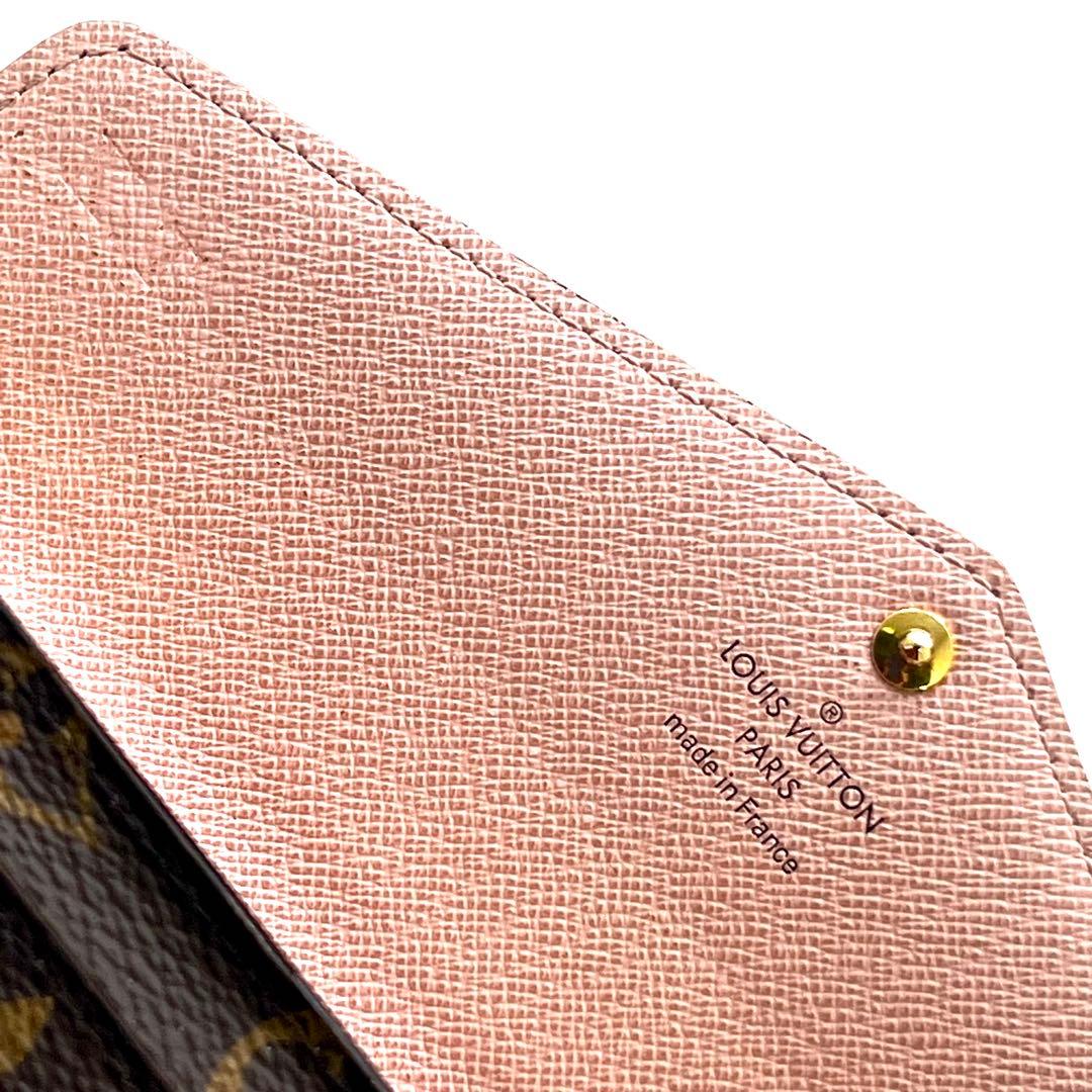 【現行型 極美品】 ルイヴィトン モノグラム 新型ポルトフォイユ サラ ローズ
