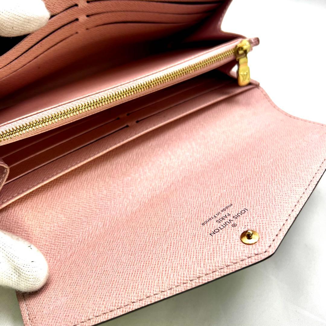 【現行型 極美品】 ルイヴィトン モノグラム 新型ポルトフォイユ サラ ローズ