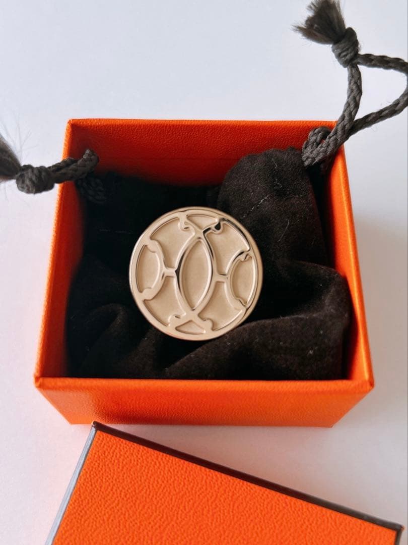 エルメス スカーフリング　リフト　パーマブラス　ゴールド