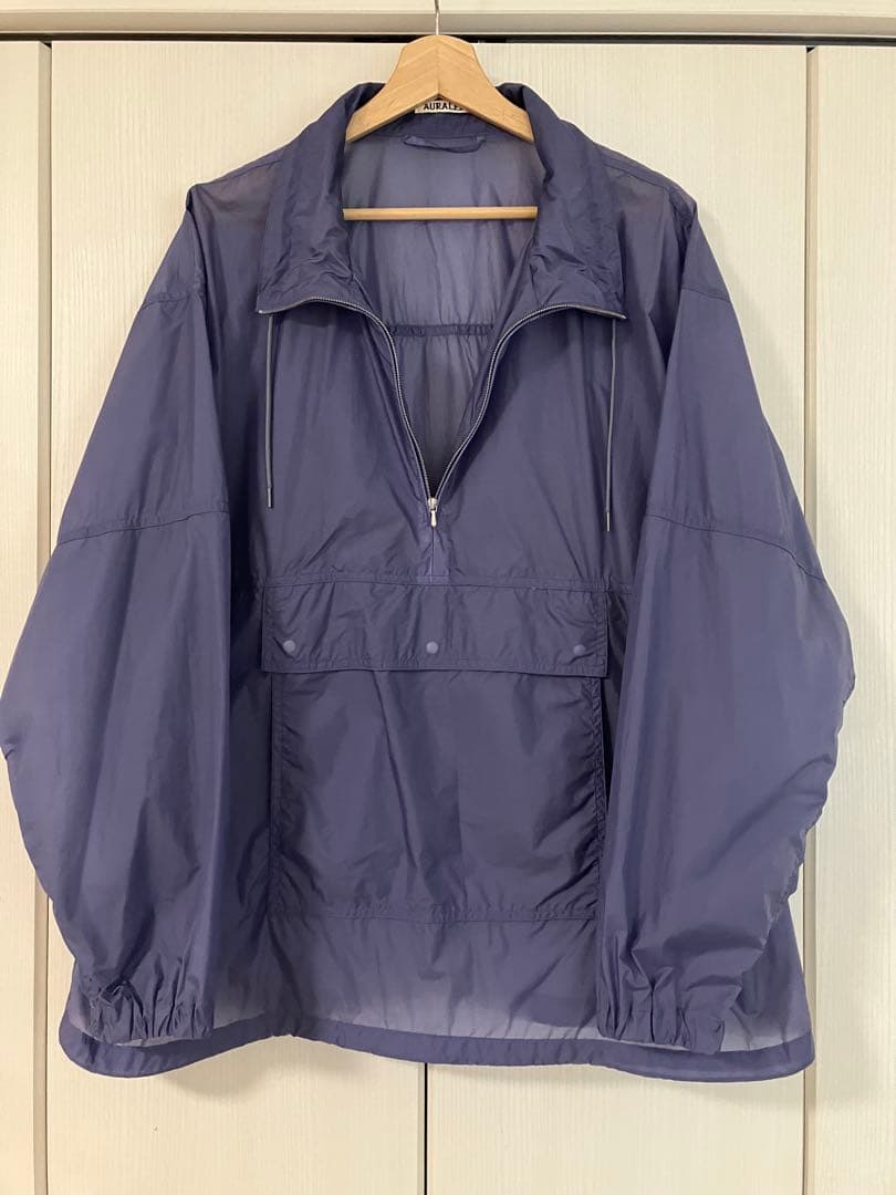 【AURALEE】ナイロンアノラック ライトパープル
