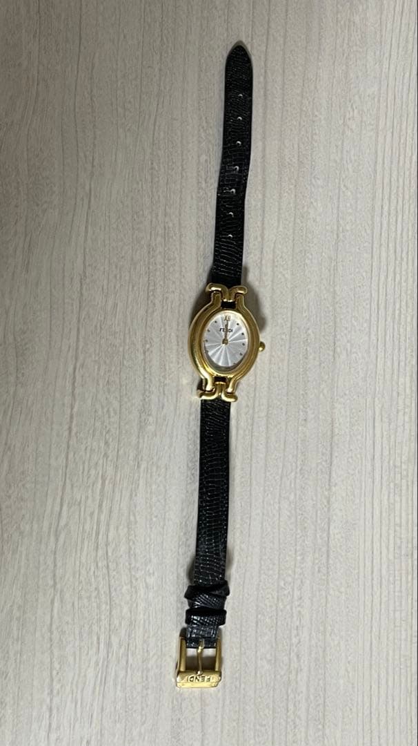 【FENDI】640L カメレオン　チェンジベルト無し 腕時計　黒ベルト　電池切