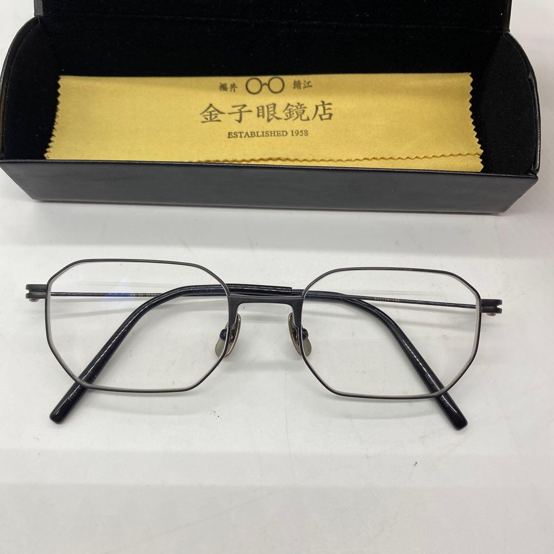 金子眼鏡 KM-35 IPBK 細身 シンプル オクタゴン（八角形）