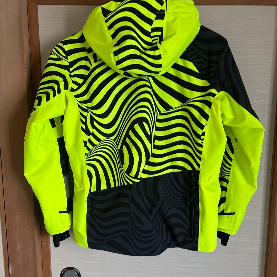 ゆう　オンヨネ　スキーウェア 男性用 蛍光イエロー黒　ゼブラカラー