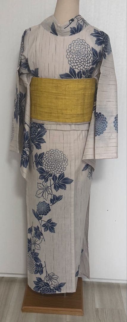 お値引き品！東京本染 ＜源氏物語＞の浴衣とリバーシブル麻の半幅帯セット