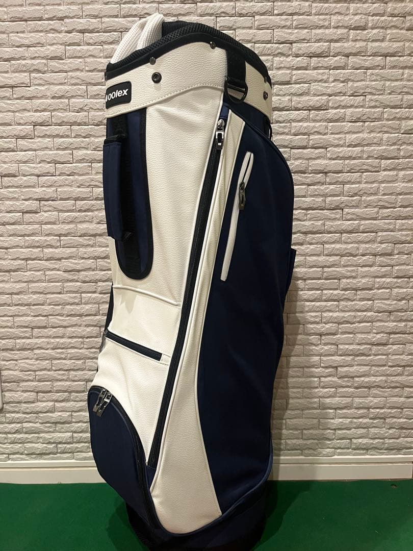 新品未使用　14分割　GOOLEX ゴルフバッグ ホワイト/ネイビー