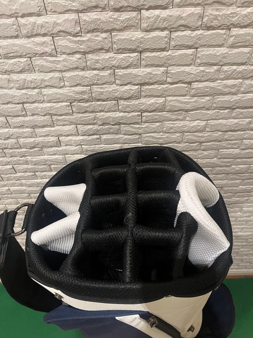 新品未使用　14分割　GOOLEX ゴルフバッグ ホワイト/ネイビー