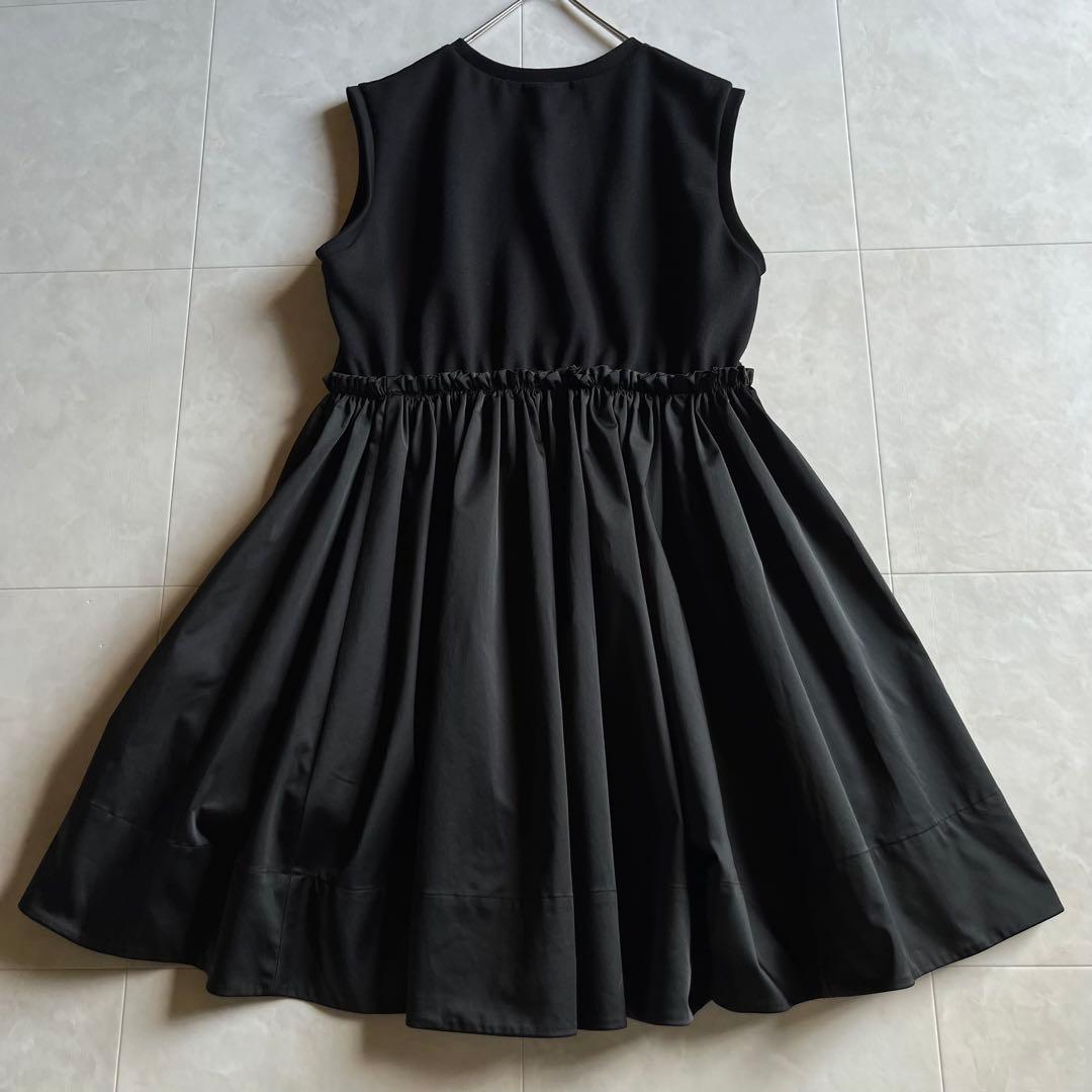 美品✨LE PHIL リモンタナイロンツイルティアードワンピース ブラック F