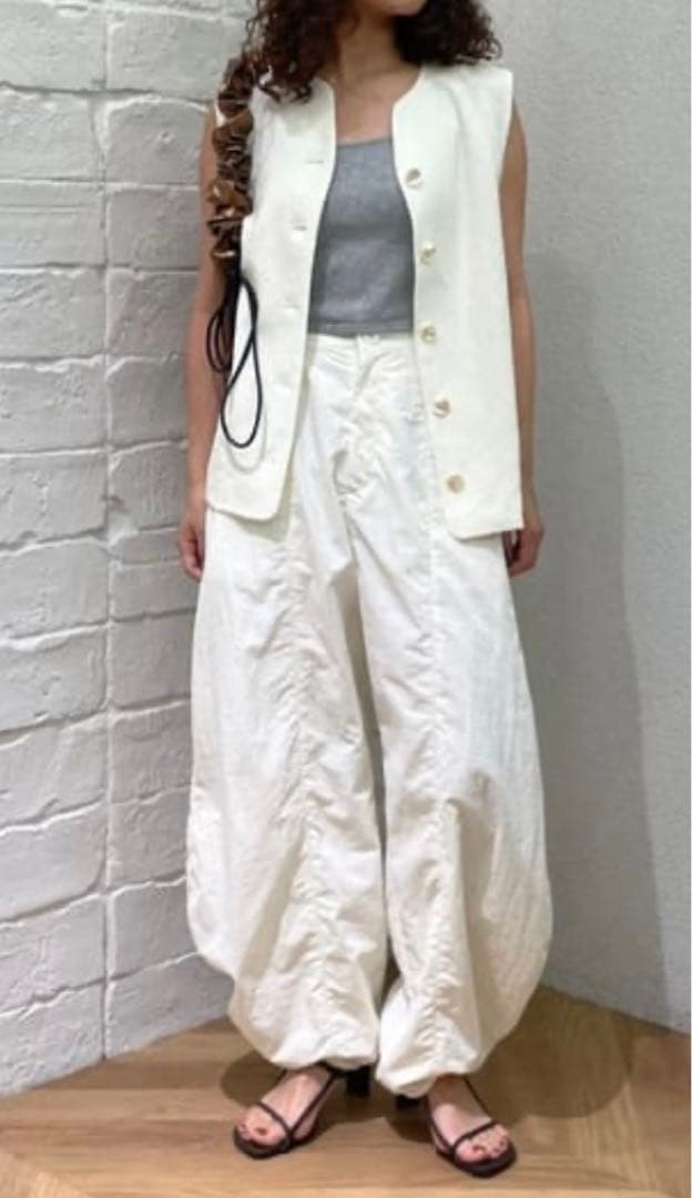 HeRIN.CYE Cocoon hem tafta pants 白