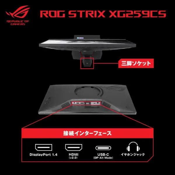 ゲーミングモニター 24.5型 180Hz ROG Strix 3週間利用品