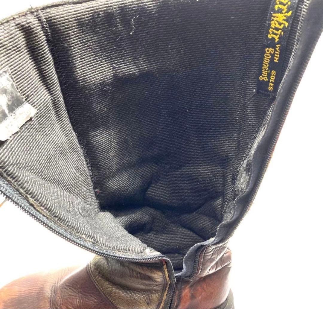 極希少】ドクターマーチン　ロングブーツ　バイカー　パッチワーク　サイドジップ