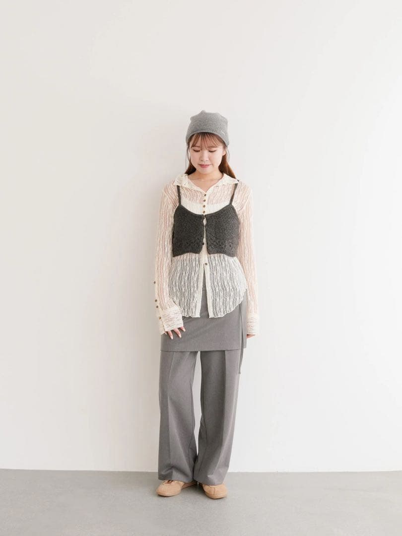Eaphi TULLE LACE SHIRT長袖シャツ