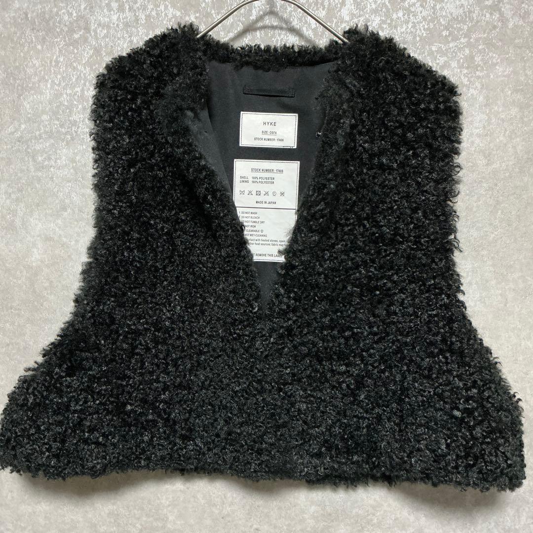 【美品】　HYKE　FAUX SHEARLING CROPPED VEST