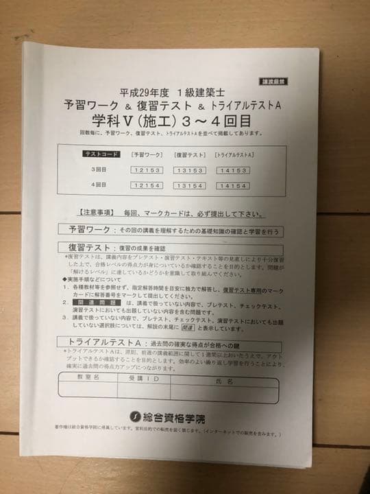 平成29年年度一級建築士まとめセット（小）