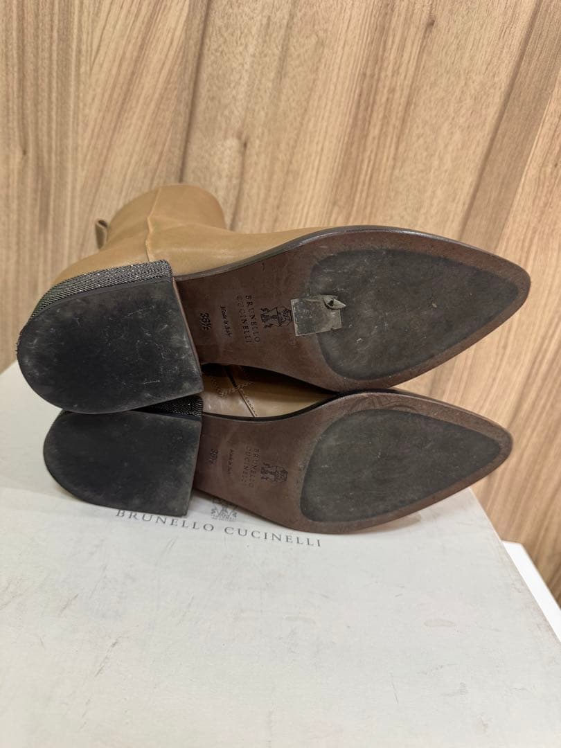 【美品】ブルネロクチネリ Brunello Cucinelli ブーツ レザー