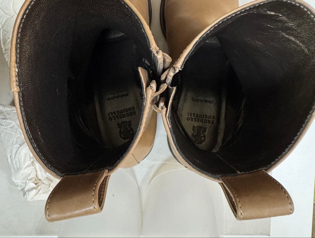 【美品】ブルネロクチネリ Brunello Cucinelli ブーツ レザー