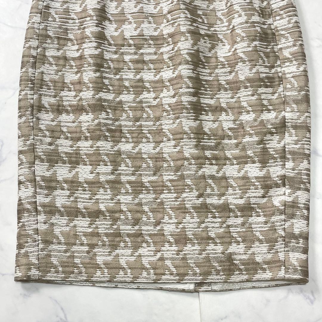 美品✨ 白タグ MaxMara シルク 千鳥柄 ノースリーブワンピース Mサイズ